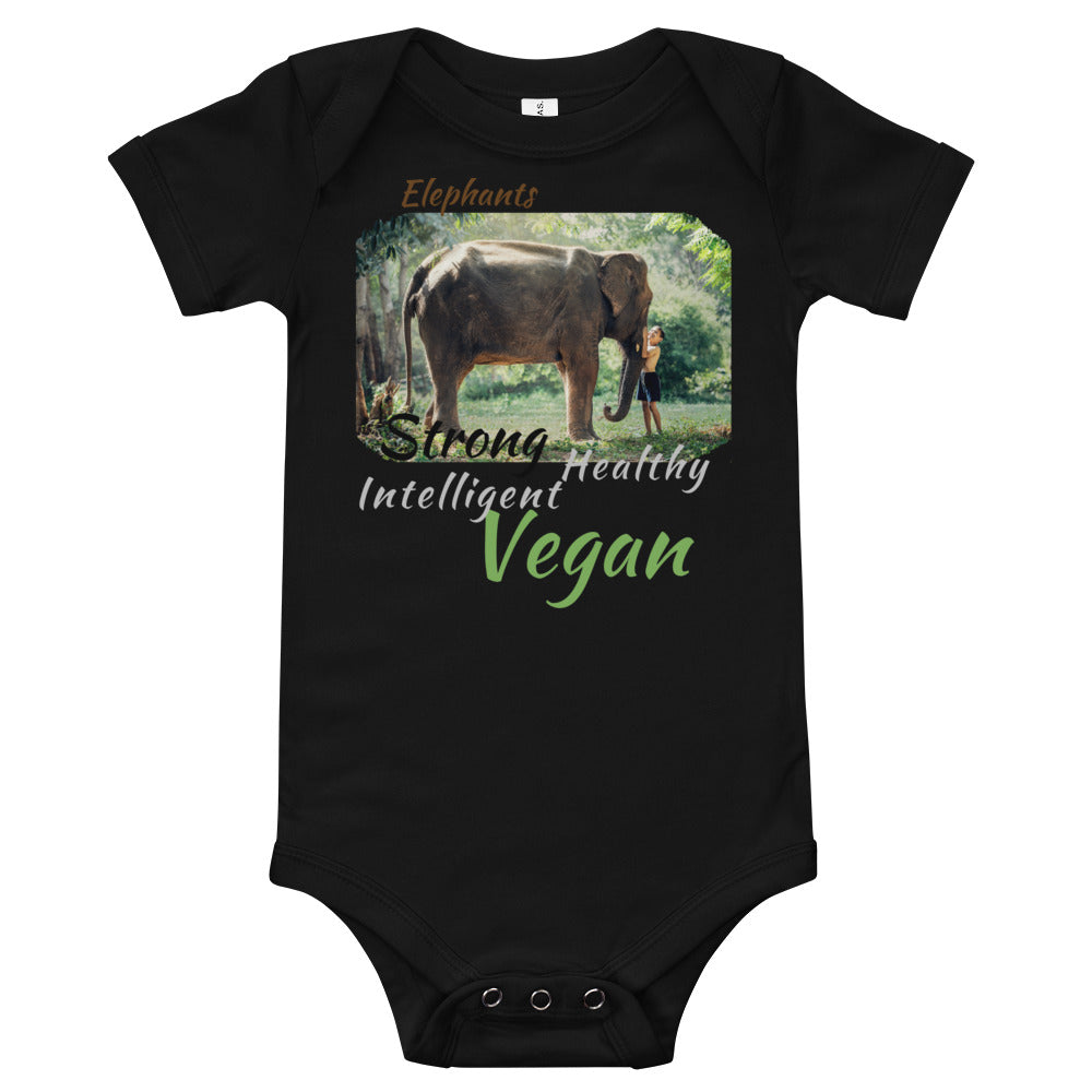 Inspiring Elephant Vegan Baby Onesie T-Shirt