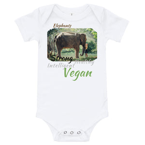 Inspiring Elephant Vegan Baby Onesie T-Shirt