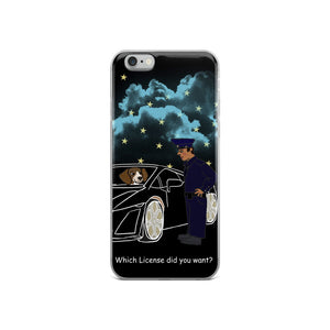 Sports Car with Beagle iPhone Case