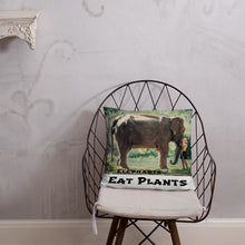 Load image into Gallery viewer, Elephants Eat Plants Square Accent Pillow