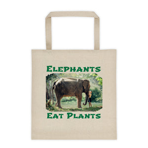 Elephants Eat Plants Tote bag