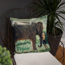 Load image into Gallery viewer, Inspiring Elephant Vegan Throw Pillow