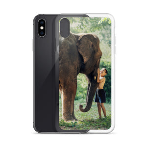 Elephant and Boy iPhone Case