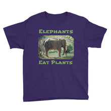 Load image into Gallery viewer, Elephants Eat Plants T-shirt in Youth sizes