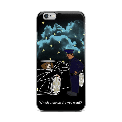 Sports Car with Beagle iPhone Case