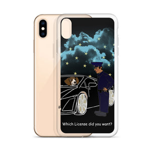 Sports Car with Beagle iPhone Case