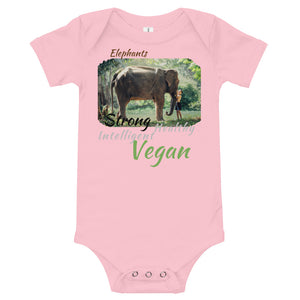 Inspiring Elephant Vegan Baby Onesie T-Shirt