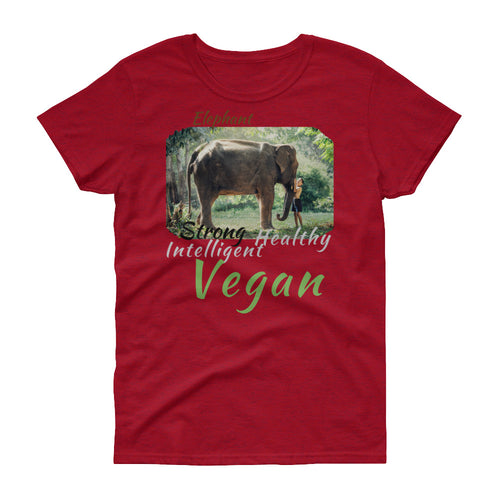 Inspiring Elephant Vegan T-shirt for Women