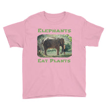 Load image into Gallery viewer, Elephants Eat Plants T-shirt in Youth sizes