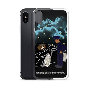 Sports Car with Beagle iPhone Case